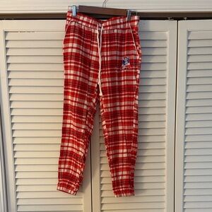 Patriots Red And White Plaid Jogger Pajama Pants
